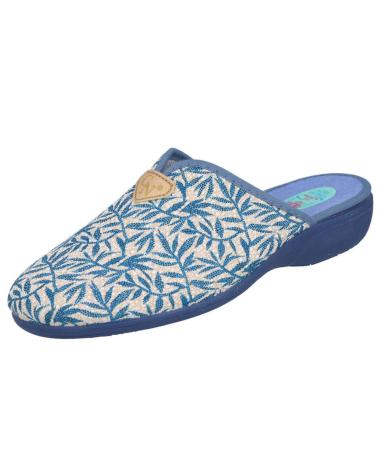 L&R SHOES NATALIA 9022 ZAPATILLAS DE CASA ESTAMPA AZUL