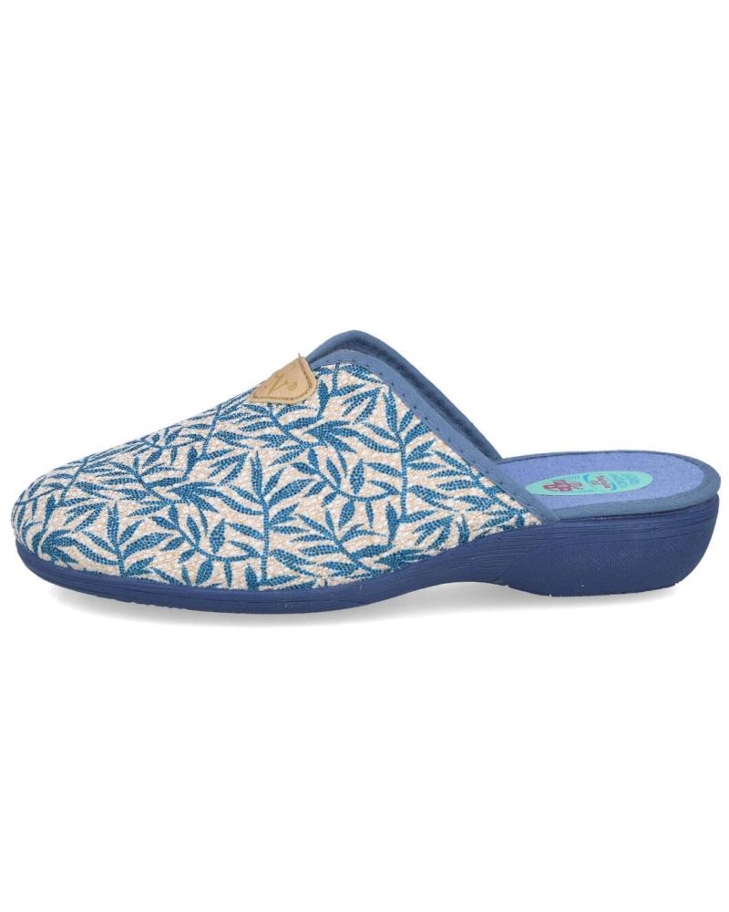 L&R SHOES NATALIA 9022 ZAPATILLAS DE CASA ESTAMPA AZUL