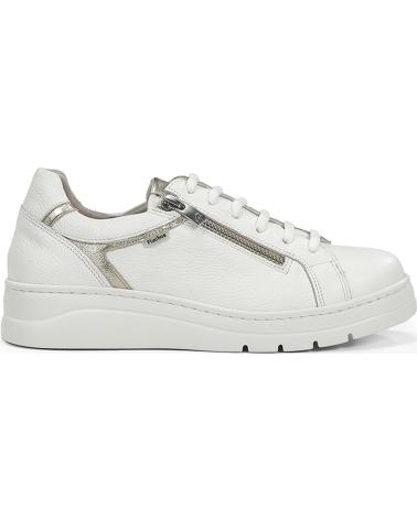 FLUCHOS DEPORTIVAS DE MUJER F2204 POMPAS BLANCOPLATINO