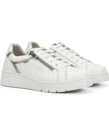 FLUCHOS DEPORTIVAS DE MUJER F2204 POMPAS BLANCOPLATINO