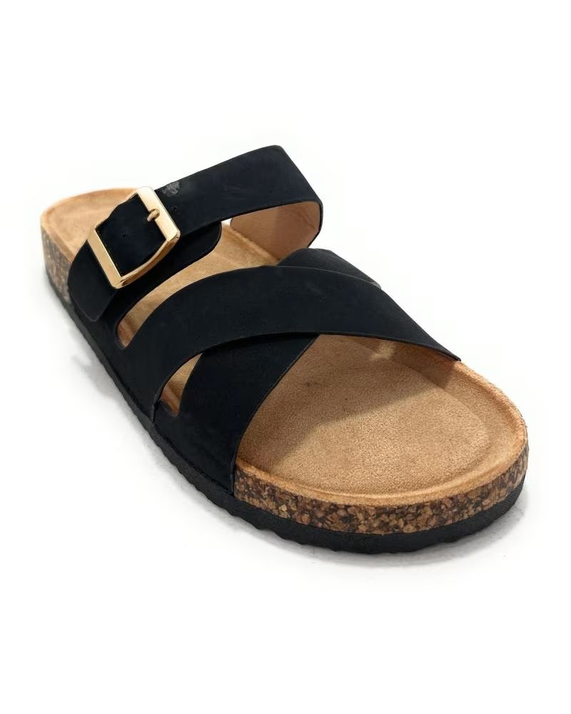 CHIC VISION BIOS CONFORT SANDALEN RIEMEN SCHNALLE KORK RELAX SCHWARZ NEGRO