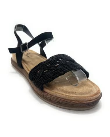 DUENDY SANDALIAS CONFORT CON HEBILLA Y PLANTA RELAX NEGRO