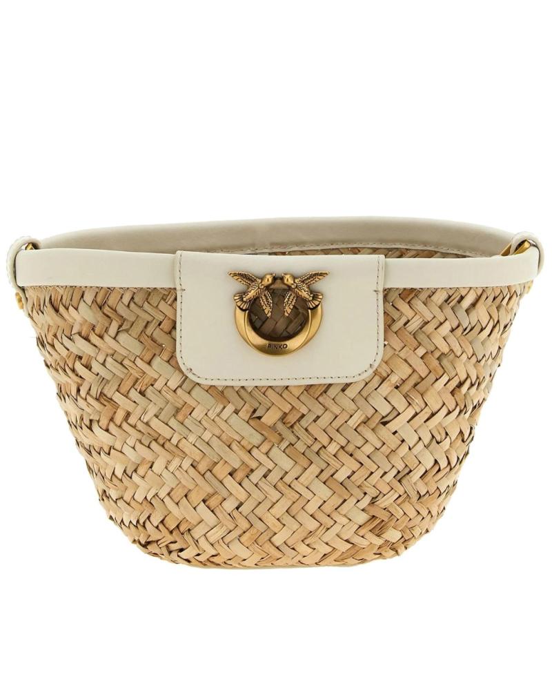 Sacs-à-main-trachten-pour-femme-PINKO-BOLSOS-MUJER-MODELO-LOVE-SUMMER-BUCKET-COLOR-BLANCO-Z14Q