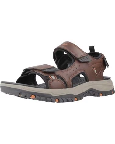 SKECHERS SANDALIAS 205139-BRBK EN MARRON PARA HOMBRE BROWN BLACK SYNTHETIC