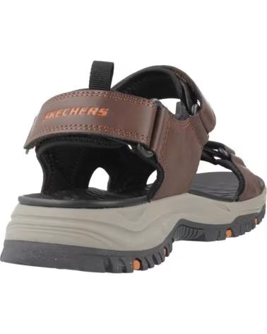 SKECHERS SANDALIAS 205139-BRBK EN MARRON PARA HOMBRE BROWN BLACK SYNTHETIC