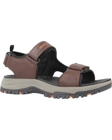 SKECHERS SANDALIAS 205139-BRBK EN MARRON PARA HOMBRE BROWN BLACK SYNTHETIC