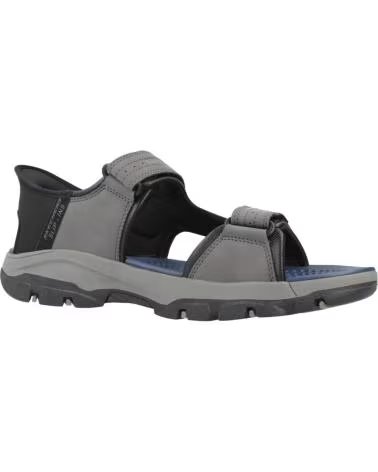 SKECHERS SANDALIAS HOMBRE MODELO SLIP-INS TRESMEN-REECE COLOR GRIS CH CHAR
