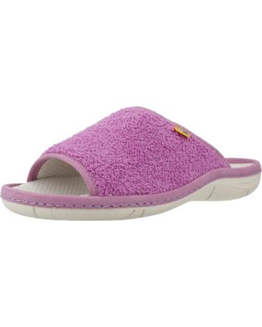 NORDIKAS ZAPATILLAS HOGAR MUJER MODELO RIZO COLOR VIOLETA MALVA