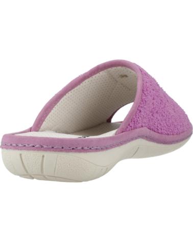 NORDIKAS ZAPATILLAS HOGAR MUJER MODELO RIZO COLOR VIOLETA MALVA