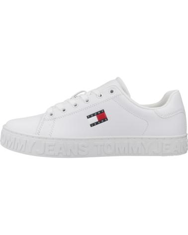 TOMMY JEANS ZAPATILLAS MUJER MODELO TJW LOGO OUTSOLE COLOR BLANCO YBS