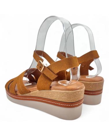 TIMBOS SANDALIA CUNA COMODA DE MUJER CAMEL Y KAKI 261L589 NEGRO