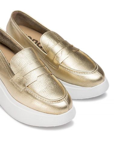 WONDERS MOCASINES CON PLATAFORMA ESTELA A-3623 PLATINO