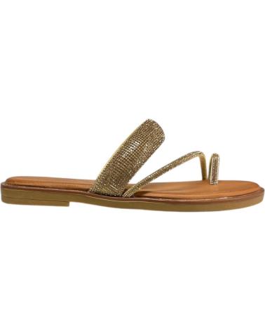 CALZADOMANIA SANDALIA PLANA BRILLO ORO