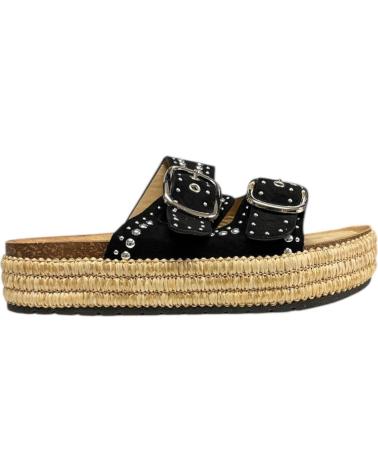 CALZADOMANIA SANDALIA BIO TACHAS NEGRO