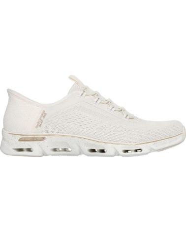 Sportivo-De-Mujer-SKECHERS-104610-ZAPATILLAS-CASUAL-DE-MUJER-SLIP-BLANCO-Y-ORO