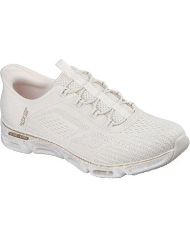 Sportivo-De-Mujer-SKECHERS-104610-ZAPATILLAS-CASUAL-DE-MUJER-SLIP-BLANCO-Y-ORO