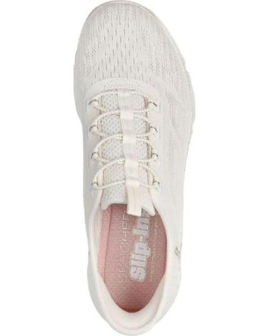 Sportivo-De-Mujer-SKECHERS-104610-ZAPATILLAS-CASUAL-DE-MUJER-SLIP-BLANCO-Y-ORO