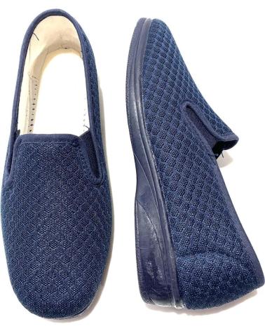 CALZADOMANIA ZAPATILLA REJILLA DOBLE ELASTICO MARINO