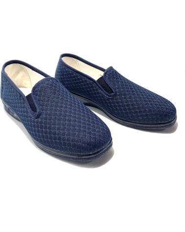 CALZADOMANIA ZAPATILLA REJILLA DOBLE ELASTICO MARINO