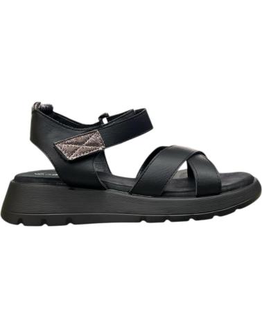 CALZADOMANIA SANDALIA CRUZADA VELCRO NEGRO