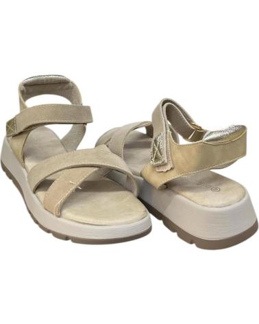 CALZADOMANIA SANDALIA CRUZADA VELCRO BEIG