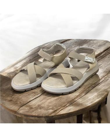 CALZADOMANIA SANDALIA CRUZADA VELCRO BEIG