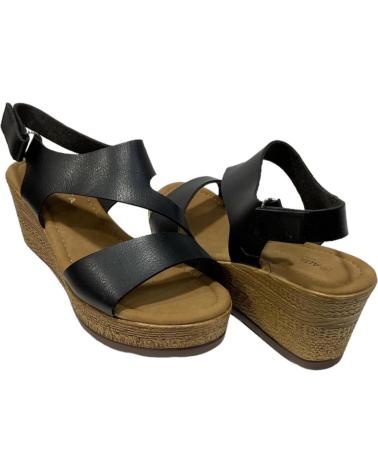 CALZADOMANIA SANDALIA DE CUNA TIPO MADERA NEGRO