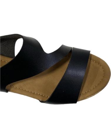 CALZADOMANIA SANDALIA DE CUNA TIPO MADERA NEGRO