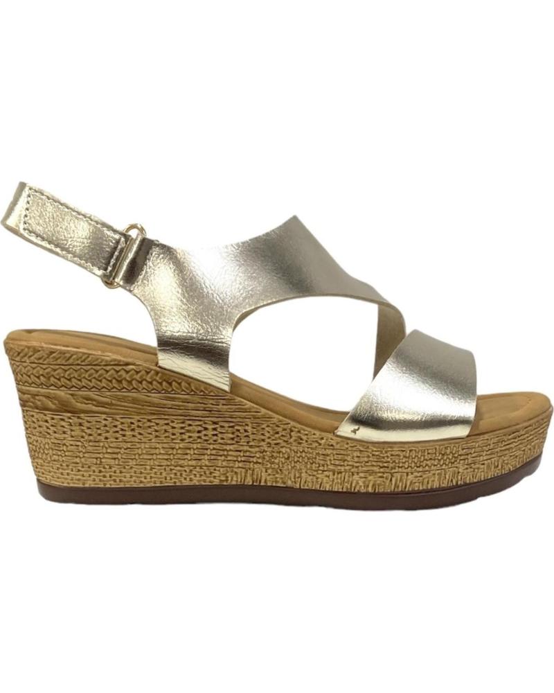 CALZADOMANIA SANDALIA DE CUNA TIPO MADERA ORO