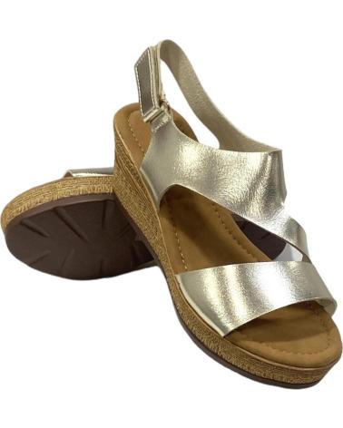 CALZADOMANIA SANDALIA DE CUNA TIPO MADERA ORO