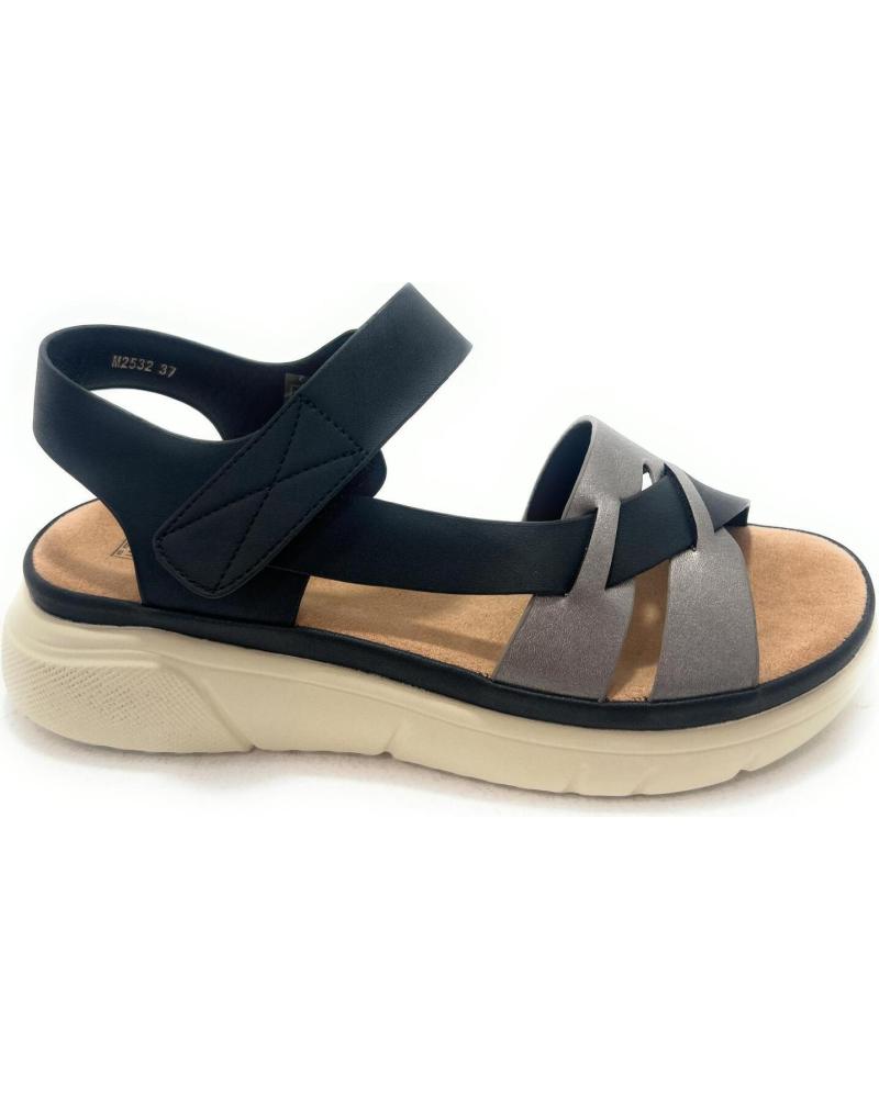KISS LEISS SANDALIAS SPORTS PEGUE CONFORTS NEGRO