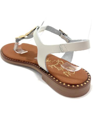 OH MY SANDALS SANDALIAS PLANAS ETNICAS MONEDAS PIEL 2O BLANCO