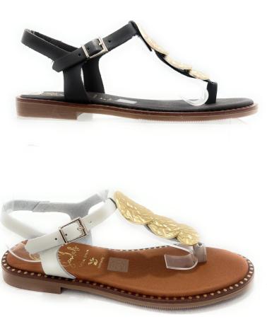 OH MY SANDALS SANDALIAS PLANAS ETNICAS MONEDAS PIEL 2O MARRóN
