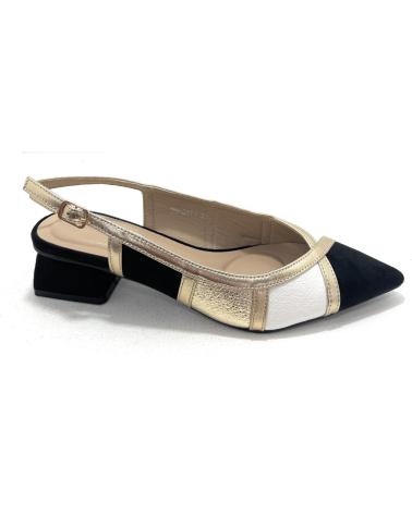 BUONAROTTI ZAPATOS SALON DESTALONADO COLORES CH-ANT NEGRO
