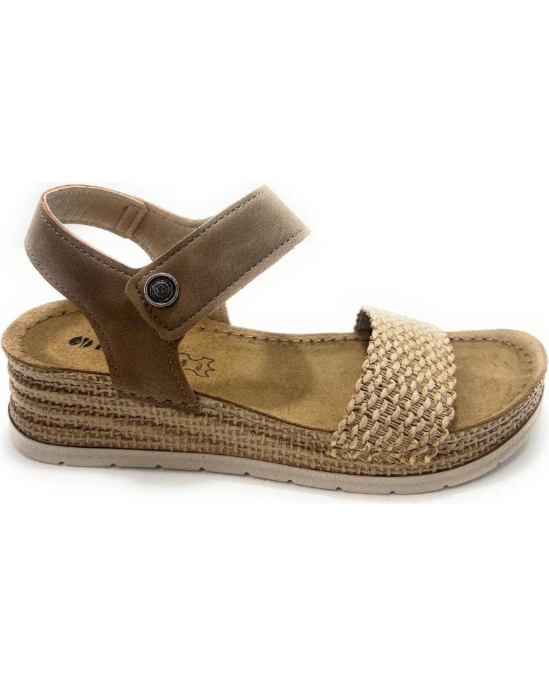 DUENDY SANDALIAS CONFORT PEGUE CUNA RAFIA RELAX BEIGE