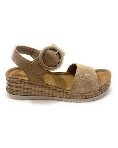 DUENDY SANDALIAS CUNA CONFORT PEGUE HEBILLA BEIGE