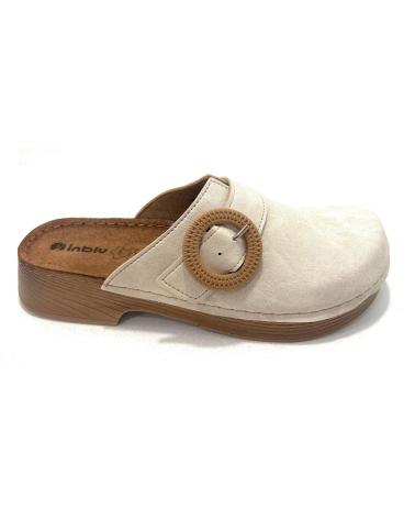 DUENDY ZUECOS HEBILLA TACON CONFORT BEIGE