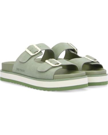 NO NAME - SUN SLAP SUEDE WHITE-TILLEUL