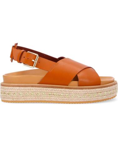 NO NAME - SUNA SANDALE WOMAN VEGETAL COW BROWN