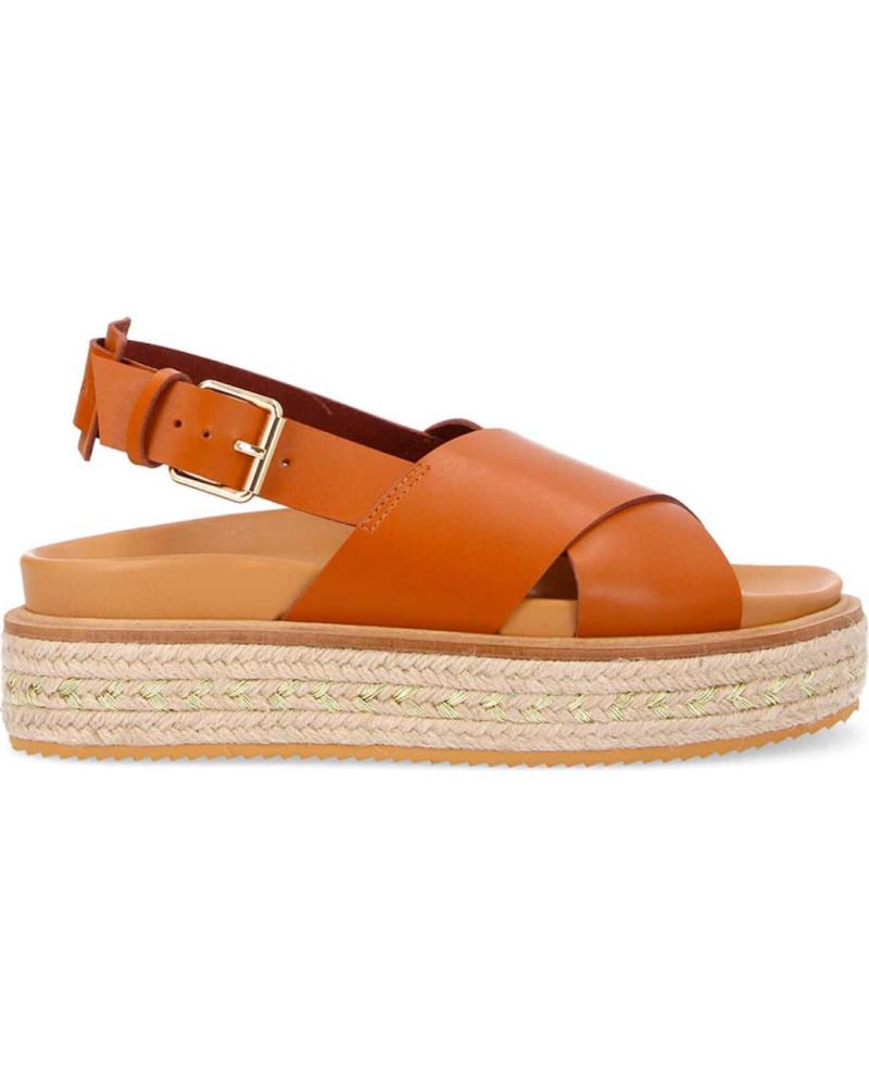 NO NAME - SUNA SANDALE WOMAN VEGETAL COW BROWN