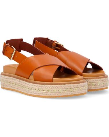 NO NAME - SUNA SANDALE WOMAN VEGETAL COW BROWN