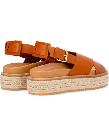 NO NAME - SUNA SANDALE WOMAN VEGETAL COW BROWN