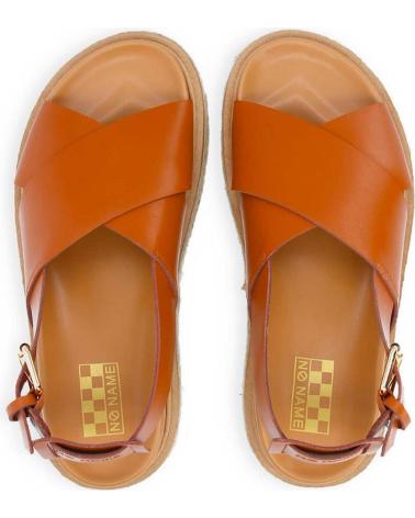 NO NAME - SUNA SANDALE WOMAN VEGETAL COW BROWN