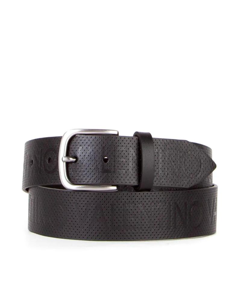 CINTURA VALENTINO 'BAGS' IN PELLE NERA CON FIBBIA CLASSICA NEGRO