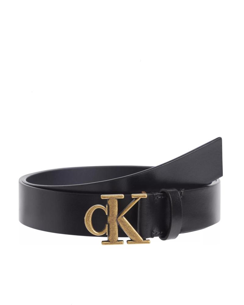 CINTO CALVIN KLEIN MONO PLAQUE LTHR 30MM PRETO NEGRO