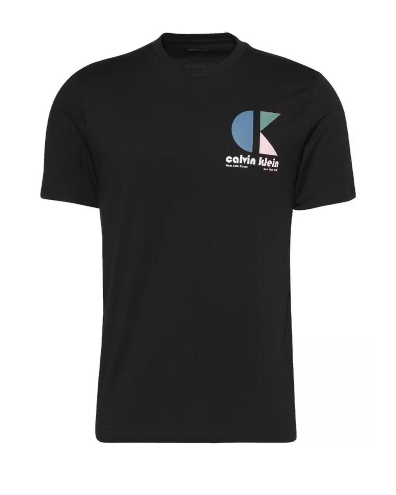 CALVIN KLEIN BLACK CK BH LOGO GRAPHIC TEE T-SHIRT NEGRO