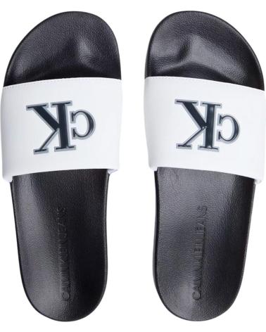CALVIN KLEIN SLIDE JELLY MONO PU BLANCO