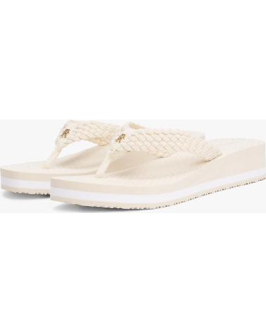 TOMMY HILFIGER TH CROCHET MID BEACH SANDAL BEIGE