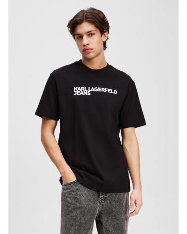 KARL LAGERFELD KLJ REG SS ESSENTIAL TEE NEGRO
