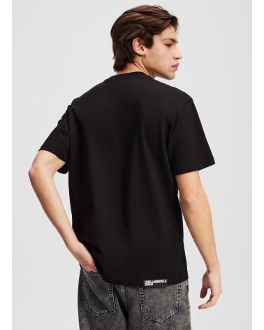KARL LAGERFELD KLJ REG SS ESSENTIAL TEE NEGRO